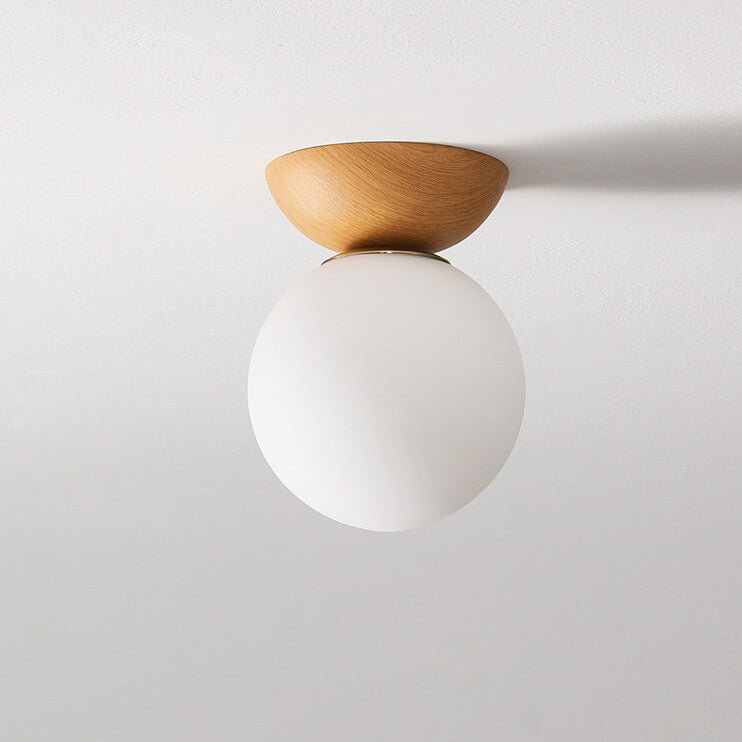 Von Japan inspirierte minimalistische runde dimmbare Deckenleuchte mit Kugelform