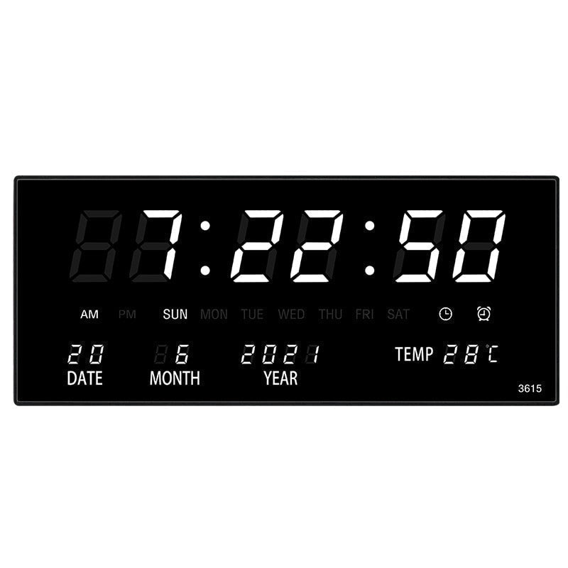 Beleuchtete Multifunktions-Digitaluhr aus Spiegelglas mit Alarmfunktion