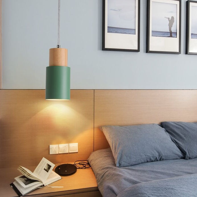 Minimalistische zylindrische Pendelleuchte aus Aluminium mit verstellbarem Kabel