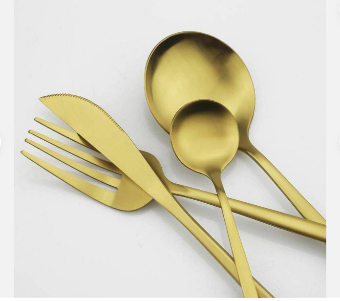 Elegant, minimalistisk og moderne bestiksæt i rustfrit stål