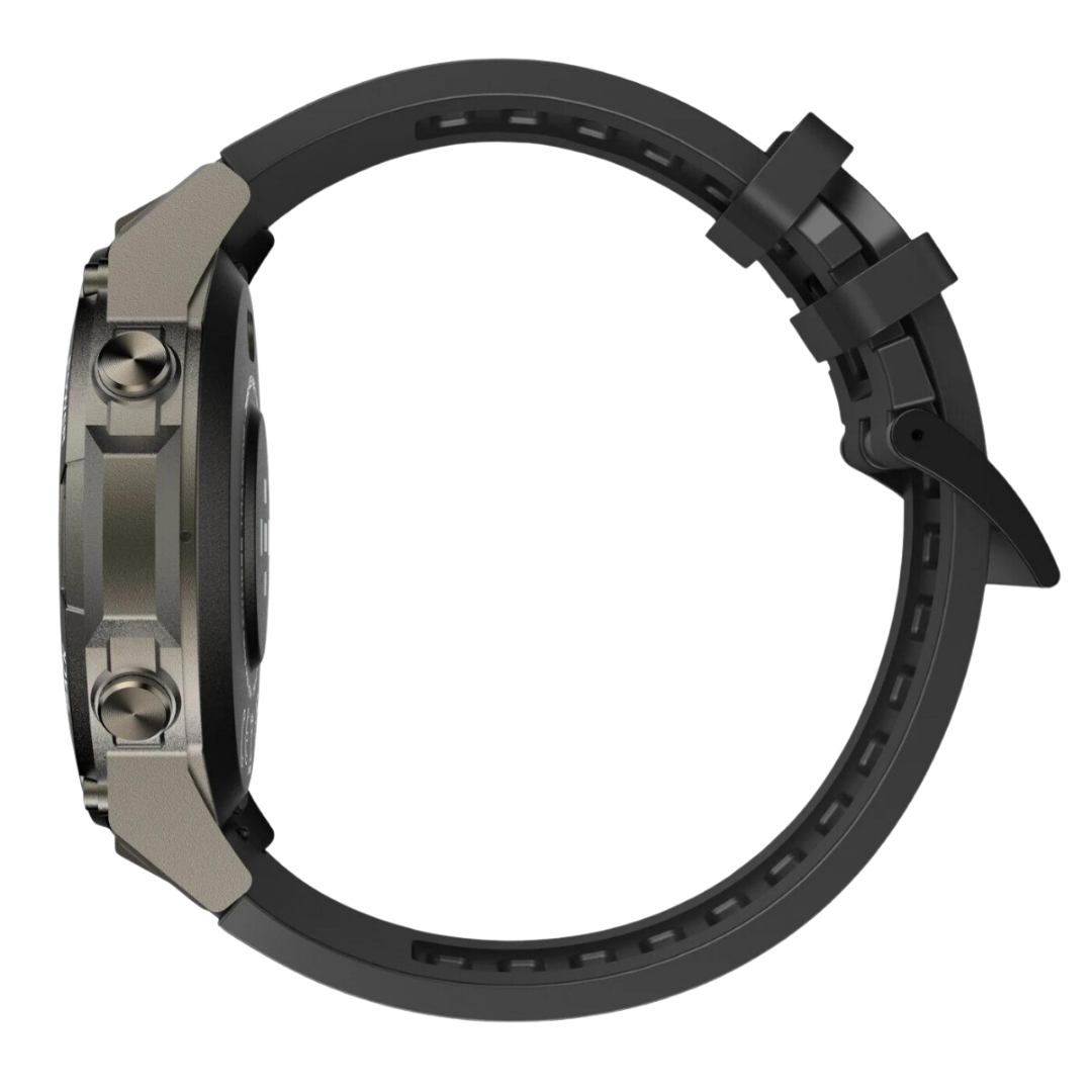 Robuste Fitness-Tracker-Smartwatch mit wasserdichtem Aluminiumgehäuse und AMOLED-Display