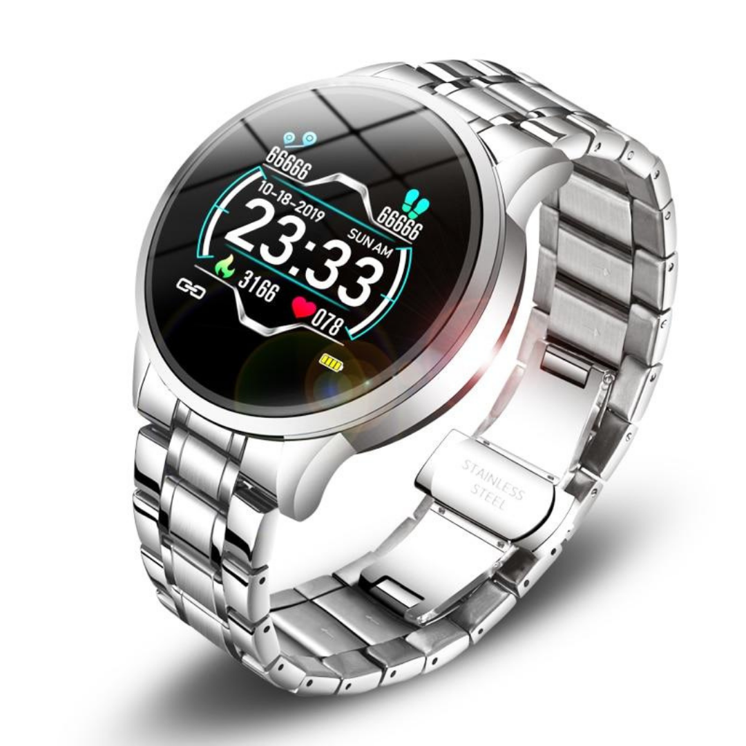 Klassische runde, spritzwassergeschützte Bluetooth-Smartwatch zur Gesundheitsüberwachung