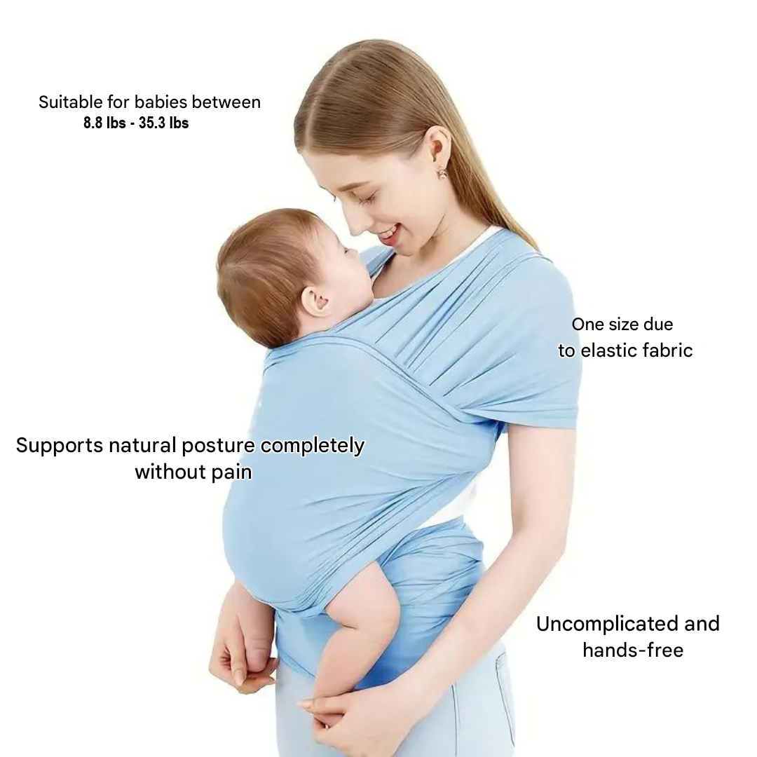 Ergonomisk, åndbar bæresele til baby med rygstøtte og flere bærestillinger