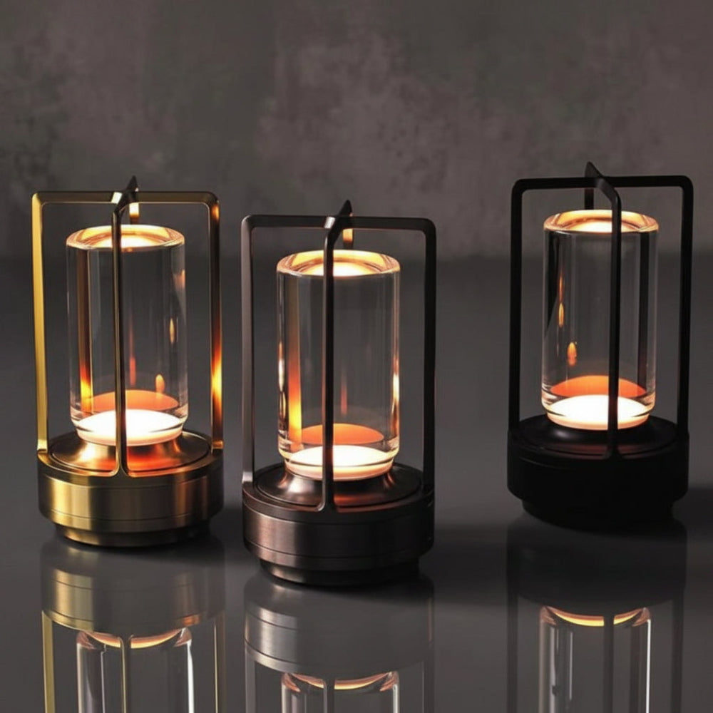 Minimalistisk ledningsfri, genopladelig bordlampe til inde og ude