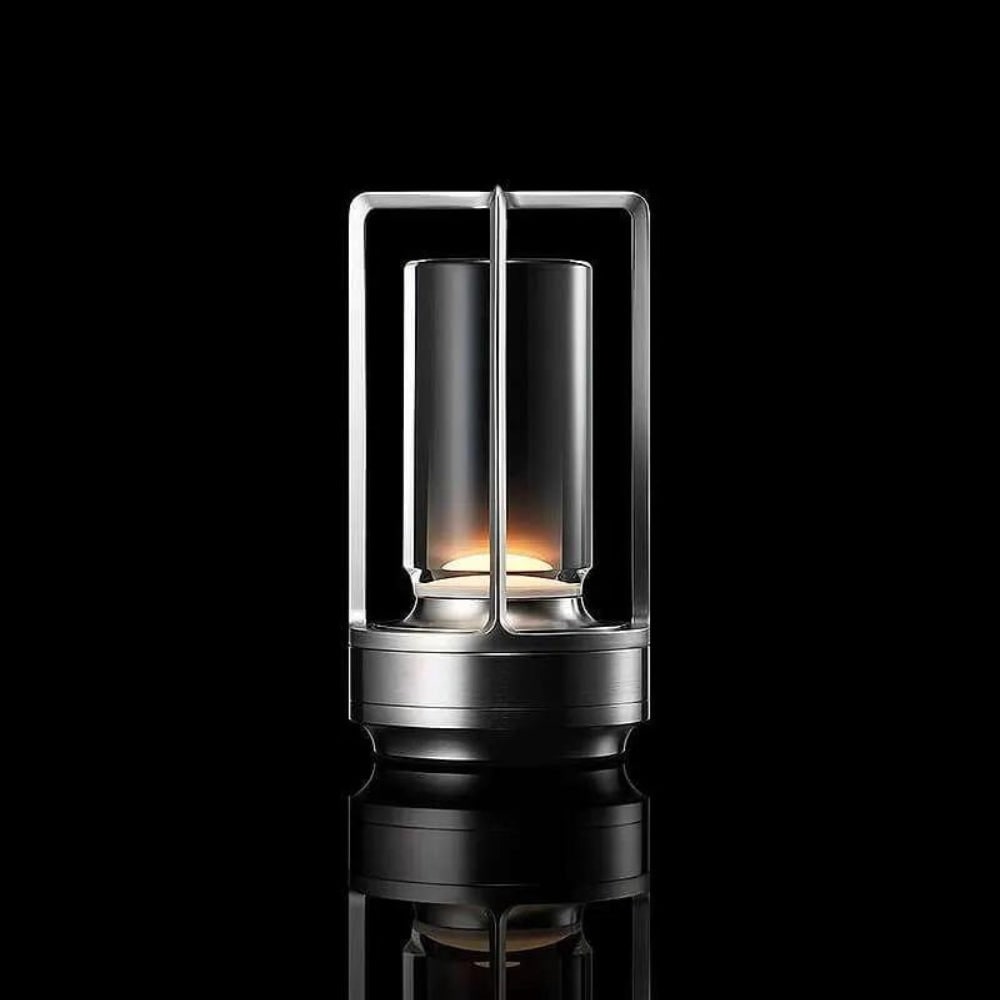 Minimalistisk ledningsfri, genopladelig bordlampe til inde og ude