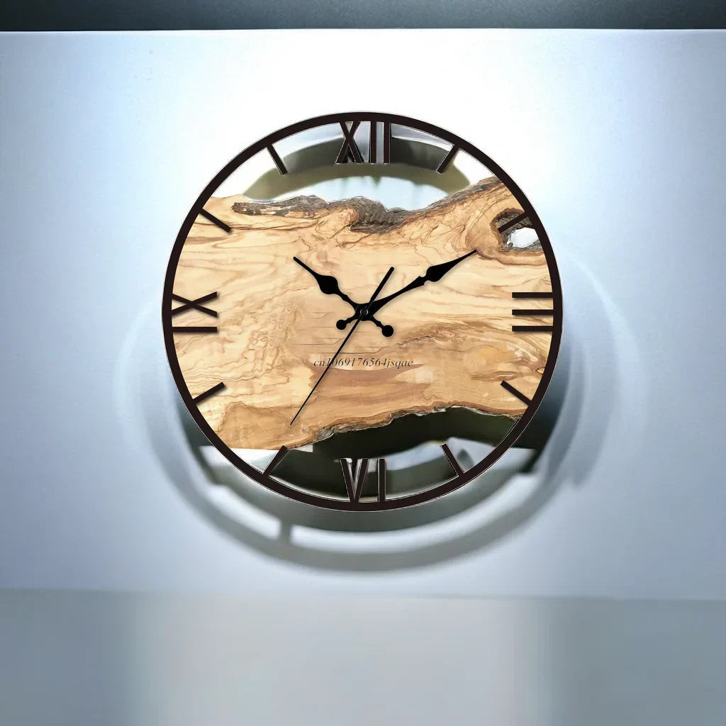 Minimalistische transparente leise Quarzwanduhr aus Acryl